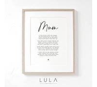 Lula Design Mum Poem A4 or A5 PRINT- Mothers Day Gift, Gift for Mum, Mum Birthday Gift, A poem for Mum, Mothers Day Gift for Mum from Child Children