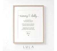 Lula Design Mummy and Daddy to be Poem from Bump or Twins A4 A5 PRINT, New Parents to be Poem Print Gift, Pregnancy Announcement, Mummy and Daddy to be