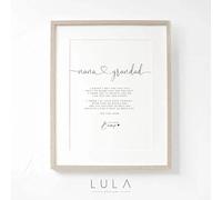 Lula Design NANA and GRANDAD Hello Poem from Bump A4 or A5 PRINT, Pregnancy Announcement, Poem from Bump Grandparents to be