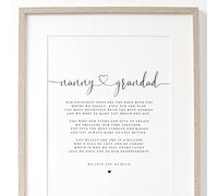 Lula Design NANNY and Grandad Poem A4 or A5 PRINT, Nanny and Grandad Gift, Grandparent Poem, Gift for Grandparents, Grandparent