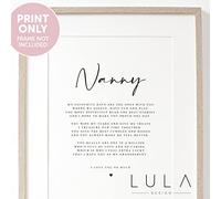 Lula Design NANNY NANNIE Poem A4 A5 PRINT, Nanny Gift, Grandparent Poem, Nanny or Nannie, Poem Print Gift, Present to Nanny from Grandchild Grandchildren