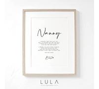 Lula Design Nanny to be Poem from Bump A4 or A5 PRINT, Pregnancy Announcement, Nanny Poem Love Bump Gift, New Grandparent Announcement, Nanny to be