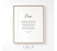 Lula Design Pops Poem A4 A5 UNFRAMED PRINT, Pops Grandparent Poem, Pops Poem Print Gift, Present to Pops from Grandchild Grandchildren, Pops Birthday