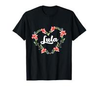 Lula Flower Heart Personalized Name Lula T-Shirt