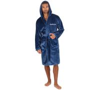 Lulabay Men's Personalised Plush Dressing Gown in Mid Blue | Size: Large Lulabay Mid Blue L