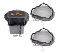 lulalula 2PCS Rain Barrel Net Rain Barrel Mesh Cover Water Butt Net Adjustable Rain Barrel Cover Rain Harvesting Tool Protector with Drawstring for Outdoor Garden Rain Buckets Barrels (83cm Diameter)