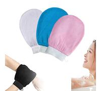LULAND Cheekyglo Skin Exfoliating Glove,Cheekyglo Exfoliating Glove,Exfoliating Body Scrubber Glove, Soft Bath Mitt (3PCS-G)
