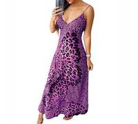 LULAND Women Summer Dresses Suspender Leopard Print Butterfly Dress Ladies Beach Pattern Butterfly Dress