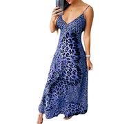 LULAND Women Summer Dresses Suspender Leopard Print Butterfly Dress Ladies Beach Pattern Butterfly Dress