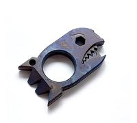 LULAOLIU EDC Pry Bar with Bottle Opener Wrench Titanium Prybar Multi Tool Shark Pocket Crowbar for Camping Hiking Fishing Outdoor Survival (Dazzling color)