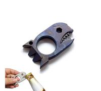 LULAOLIU EDC Pry Bar with Bottle Opener Wrench Titanium Prybar Multi Tool Shark Pocket Crowbar - Your Versatile Companion for Everyday Carry and Camping Accessories (Blueing)