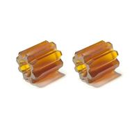 LULAOLIU Titanium PEI EDC Bead Necklace Bead Pendant,550 Paracord Lanyard Beads For Outdoor Pendant DIY Accessories (PEI Orange 2 Pcs)