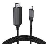 lulaven HDMI Cable for Phone,1080P Digital AV Video Sync Screen HDMI Adapter Converter Connector Cable for iPad to TV/Monitor/Projector,Phone14, 13, 12, 11,YouTube to TV, Plug and Play (4m Black)