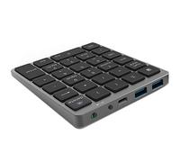 Lulaxy Digital N970 with USB Hub Modes Function Keys Keypad for Accounting Tasks Black