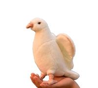 LuLezon Realistic White Dove Plush -24cm Peace Dove Stuffed Animal - Plushy and Squishy Pillow Toy - Cute Pigeon Bird Plushie Toys Gift for Boys and Girls
