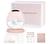 Lulia Wearable Breast Pump with Strong Suction, 4 Mode 9 Level, Electric Breast Pump Hands Free, 6oz Large Capacity, Private, Includes 17/19/21/24MM Flanges (1 Pack,Pink)