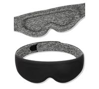 lulir 100% Blackout Sleep Mask, 3D Stereo Deep Sleep Eye Mask, Ultra Soft and Comfortable Eye Mask, Sleeping Mask Breathable with Velcro Closure for Women, Men, Suitable for Side Sleepers & Nap