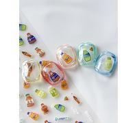 lulir Christmas Nail Art Stickers, Summer Bubble Nail Decals Self-Adhesive Manicure Tips DIY Christmas Nail Art Design Nail Decorations for Women Girls