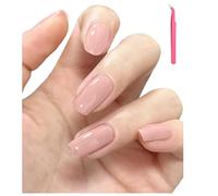 lulir Gel Nail Stickers, 16 Pcs Semi Cured Gel Nail Strips Wraps UV/LED Nails Art Design Decoration Accessories, Glossy Finish, Lasts Up to 14 Days, Easy to Apply,Paper Powder