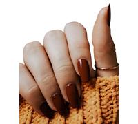 lulir Gel Nail Stickers, 20 Pcs Cured Gel Stickers for Instant Mani - No Lamp Needed, Nails Art Design Decoration Accessories, Glossy Finish, Lasts Up to 14 Days, Easy to Apply,Ruby Red