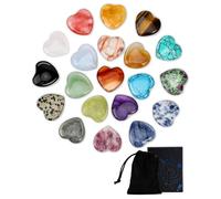 lulir Healing Crystals Gift Set, 24 PCS Heart Gemstones for Women, Reiki Chakra Healing Stones for Stress Relief & Meditation, Mother’s Day Gift for Mum