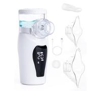 lulir Portable Nebuliser Machine for Adults & Kids, Rechargeable Self-Cleaning & Advanced Digital Display Nebulizer Machine with Adjustable Mist, Quiet Steam Inhaler Inhalator for Breathing
