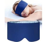 lulir Sleep Eye Mask for Men & Women, 100% Blackout 3D Sleeping Mask with Adjustable Strap, Large Soft Eye Mask for Side Sleepers, Comfortable for Night Sleep, Travel and Naps (Blue)