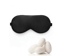 lulir Sleep Masks for Men and Women, 100% Real Natural Pure Silk Eye Masks, Light Blocking Sleeping Mask with Adjustable Strap, Comfortable Soft Blindfold Ideal for Travel, Aeroplane Nap （Black）