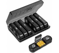 lulir Weekly Pill Organiser 3 Times a Day,Travel Tablet Organiser