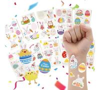 LuLiyLdJ 10 Pcs Easter Eggs for Kids Easter Tattoos for Children Tattoos Stickers with Luminous Easter Eggs