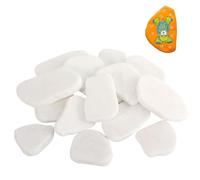 LuLiyLdJ 30 Pieces Flat White Pebbles for Painting 1-3cm White Decorative Stones for Painting, Decorative Stones for Colorful Painting and Decoration