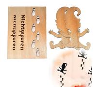 LuLiyLdJ Creative Secret Santa Door Kit Reusable Gnipo Footprint Stencils Christmas Decoration Floor Window