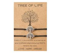 LuLiyLdJ Women's Bracelet in Steel Chain Tree of Life Lucky Mom, Grandma, Twisted Knots and Pendant, Lucky Gifts