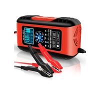 Lulizar 10Amp Car Battery Charger, 12v Battery Charger with LCD Screen, 7 Charge Stages, Trickle Charger for Car Battery, Temperature Compensation, for Truck Motorcycle, WET & GEL Lead Acid Batteries