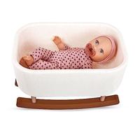 LullaBaby - 14-Inch Realistic Baby Doll with Rocking Cradle Accessory - Fair Skin Tone & Gray Eyes - Pretend Play 2+ Years- Baby Doll & Rocking Bassinet Set