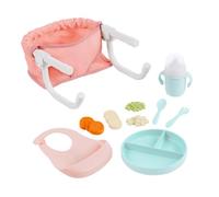 LullaBaby Baby Doll Clip On Table Seat & Feeding Set - Clip On Table Seat & Play Food Accessories