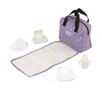 LullaBaby Baby Doll Diaper Bag Set, Foldout Changing Mat, Purple, Accessory