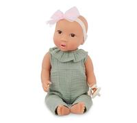 LullaBaby Baby Doll with Green Jumper - Dark-Brown Eyes & Fair Skin Tone