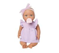LullaBaby Baby Doll with Lilac Dress - 36cm Toy Baby for Girls, Pretty Dress & Matching Bow, Expressive blue eyes, Perfect First Baby Doll Toy, For Kids Aged 2+