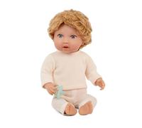 LullaBaby Baby Doll with Short Blonde Hair - 14 inch Baby Dolls for Girls, Blue Eyes and Fair Skin Tone, Blue Dummy Accessory, RealisticFeatures, Toy Baby Doll for Ages 2+