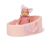 LullaBaby Baby Doll with Soft Bassinet Carrier, 14-Inch Doll, Pink