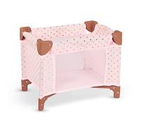 LullaBaby Toy Playpen for Baby Dolls - Foldable Playpen Set for 14 inch Dolls, Fun Gold Star Print, Playtime Baby Doll Accessories, Pretend Play, Realistic Features, For Ages 2+