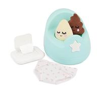 LullaBaby - Potty Training Accessory With 2 Sounds - 14-Inch Baby Doll Accessories - Plushies, Diaper, And Pretend Wipes - Pretend Play 2+ Years- Baby Doll Potty Set