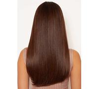 LullaBellz Thick 18" 1 Piece Straight Clip In Hair Extensions Chocolate Brown