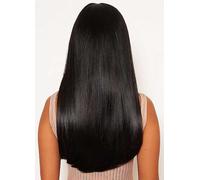 LullaBellz Thick 18" 1 Piece Straight Clip In Hair Extensions Natural Black