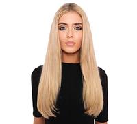 Lullabellz Thick Straight Clip In Hair Extensions 18-Inch Light Golden Blonde