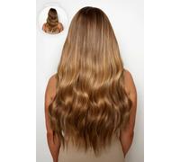 Lullabellz Women's 18" 1 Piece Halo Brushed Out Hidden Wave Extensions in Mellow Brown Lullabellz Mellow Brown One Size