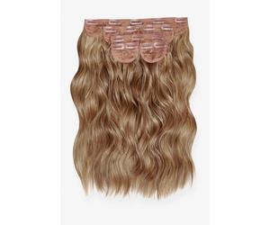 Lullabellz Women's Super Thick 16" 5 Piece Brushed Out Wave Clip In Hair Extensions in Mellow Brown Lullabellz Mellow Brown One Size