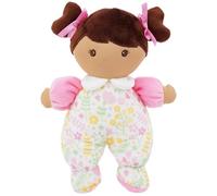 Lullaberry 23cm My First Doll Zuri - Soft Plush Baby Doll with Rattle - Pink Floral Outfit