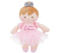Lullaberry 23cm Soft Ballerina Baby Doll Freya - Adorable My First Baby Doll for Infants - Sensory Baby Rattle Toy - Pink